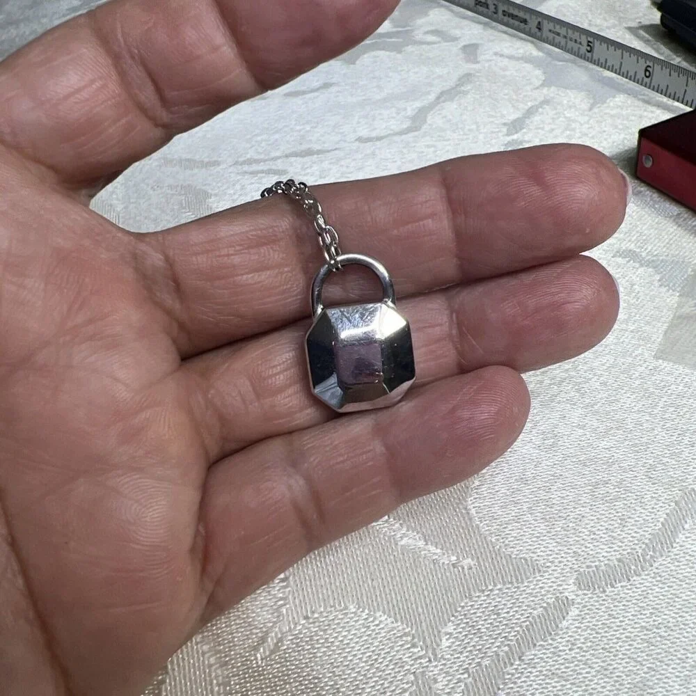 Vintage‎ Swarovski Lock Pendant Necklace/-/Ladies 33